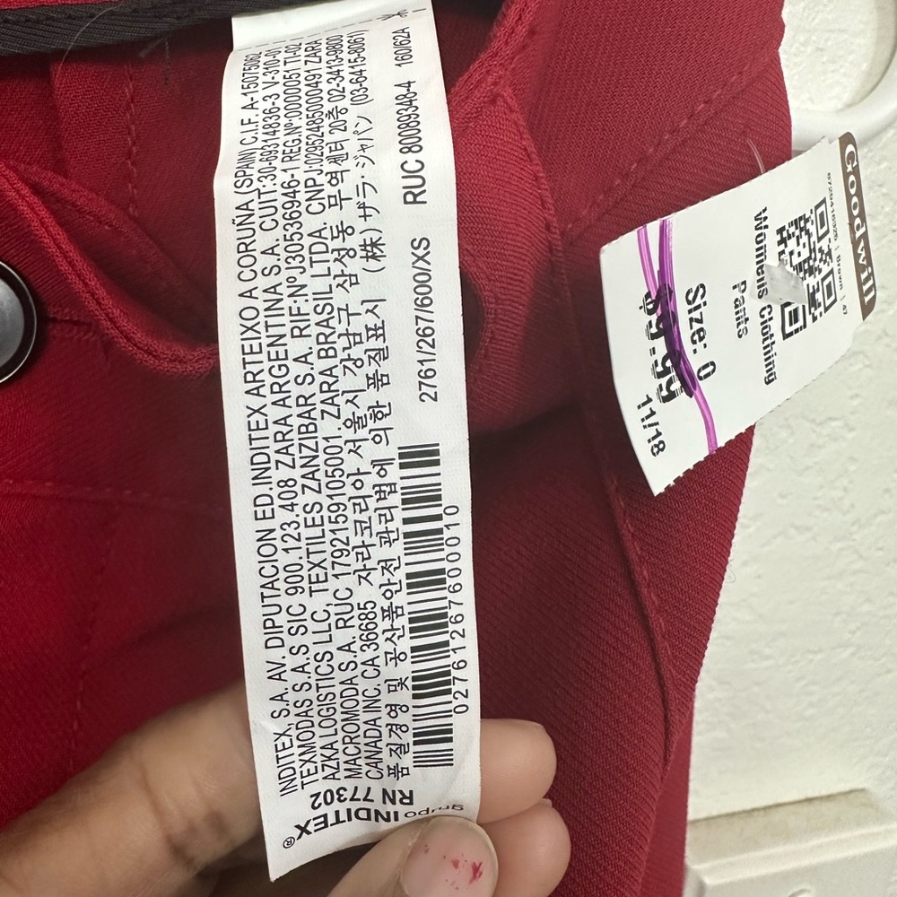 Zara Vibrant Red Pants - Picture 9 of 16